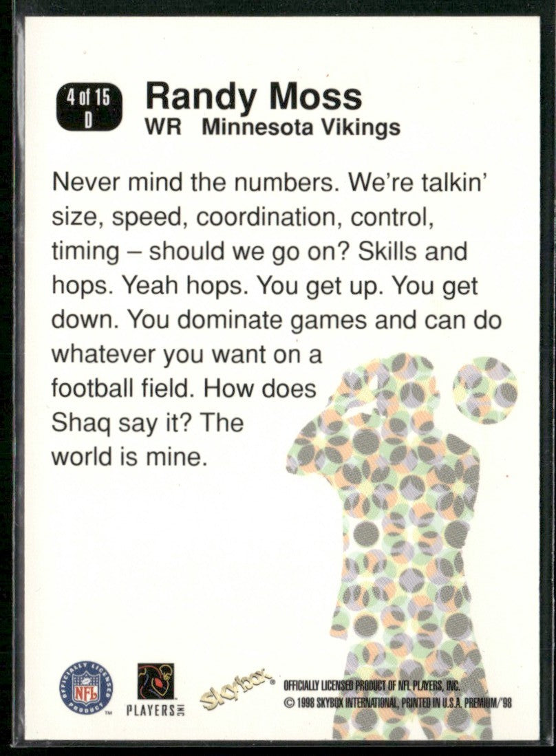 Randy Moss 1998 Skybox Premium Destroyers #4D Minnesota Vikings