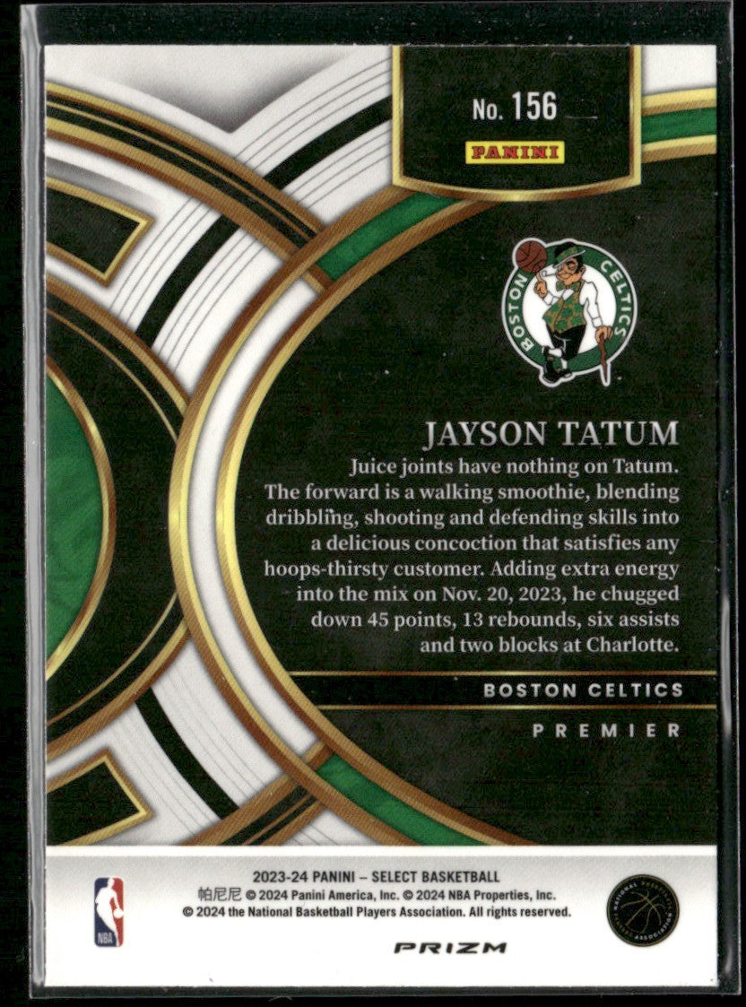 Jayson Tatum 2023 Panini Select Premier Blue #156 Boston Celtics