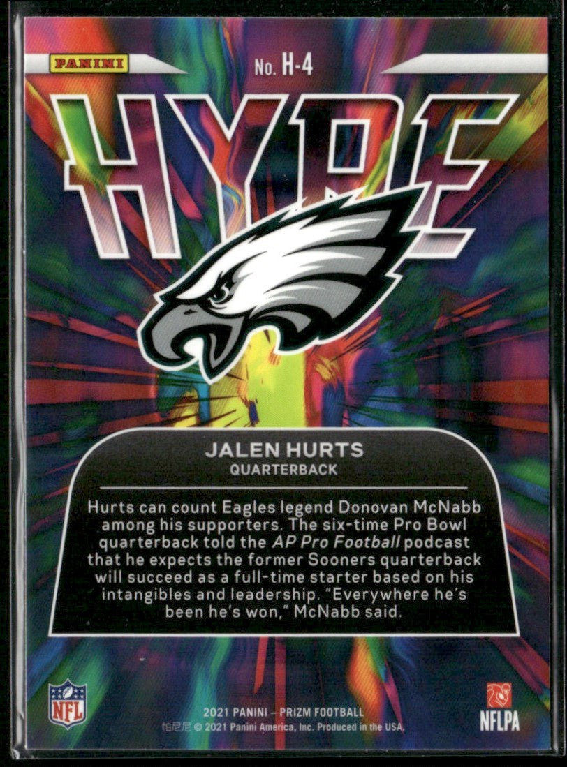 Jalen Hurts 2021 Panini Prizm Hype #H-4 Philadelphia Eagles