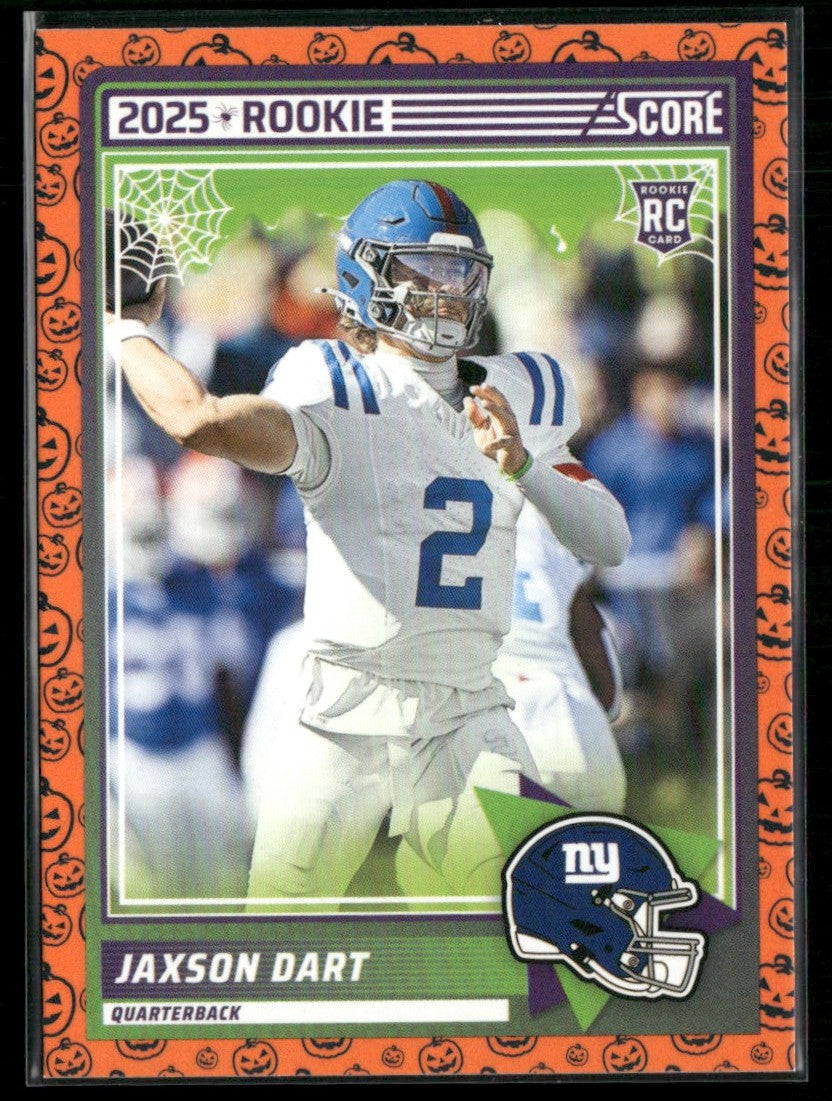 Jaxson Dart 2025 Score Orange Pumpkin RC #35 New York Giants
