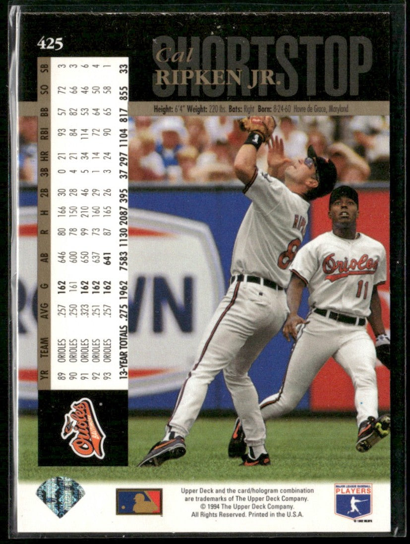 Cal Ripken Jr. 1994 Upper Deck Electric Diamond #425 Baltimore Orioles