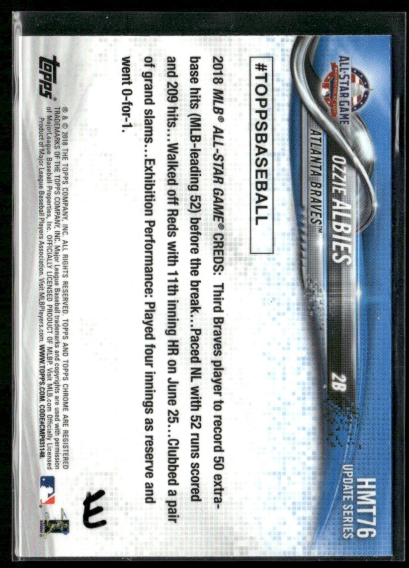 Ozzie Albies 2018 Topps Chrome Update RC #HMT76 Atlanta Braves