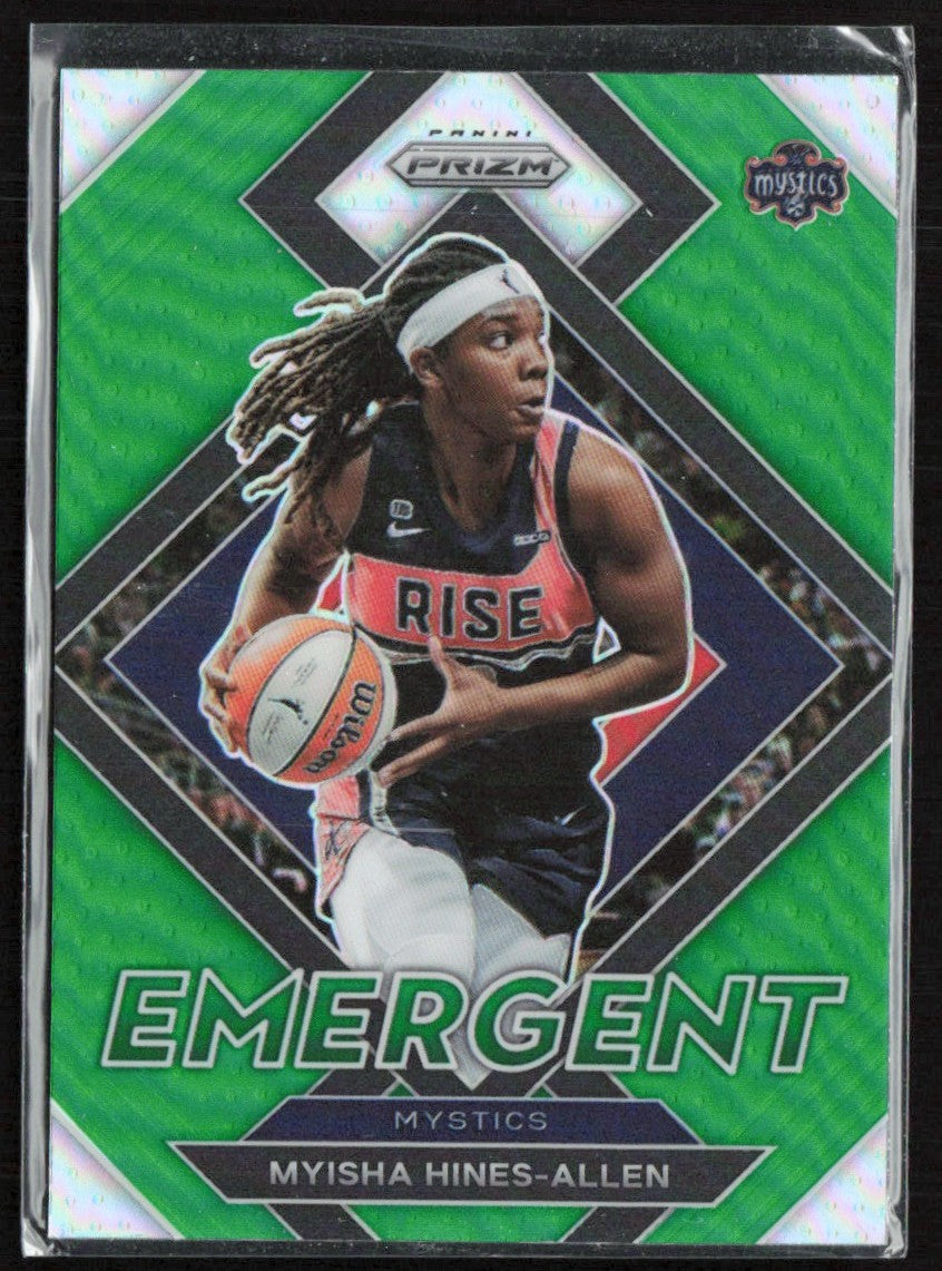 Myisha Hines-Allen 2022 Panini Prizm WNBA Emergent Green #10 Washington Mystics