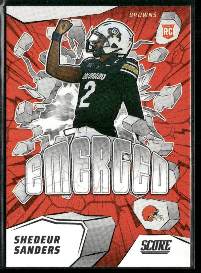 Shedeur Sanders 2025 Panini Score Emerged RC #6 Cleveland Browns