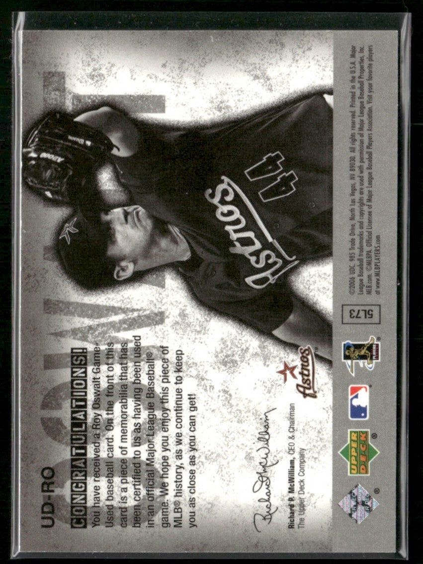 Roy Oswalt 2006 Upper Deck UD Game Materials Jersey #UD-RO Houston Astros