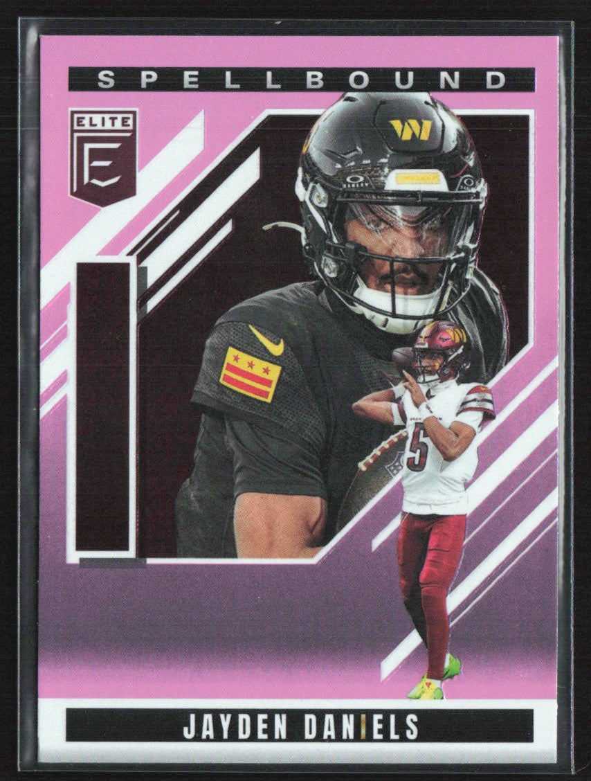 Jayden Daniels 2025 Donruss Elite Spellbound Pink #11 Washington Commanders