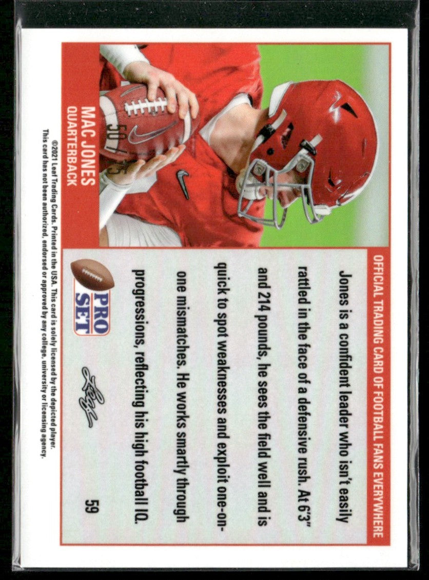 Mac Jones 2021 Pro Set Metal XRC Red Rainbow RC /75 #59 Alabama Crimson Tide