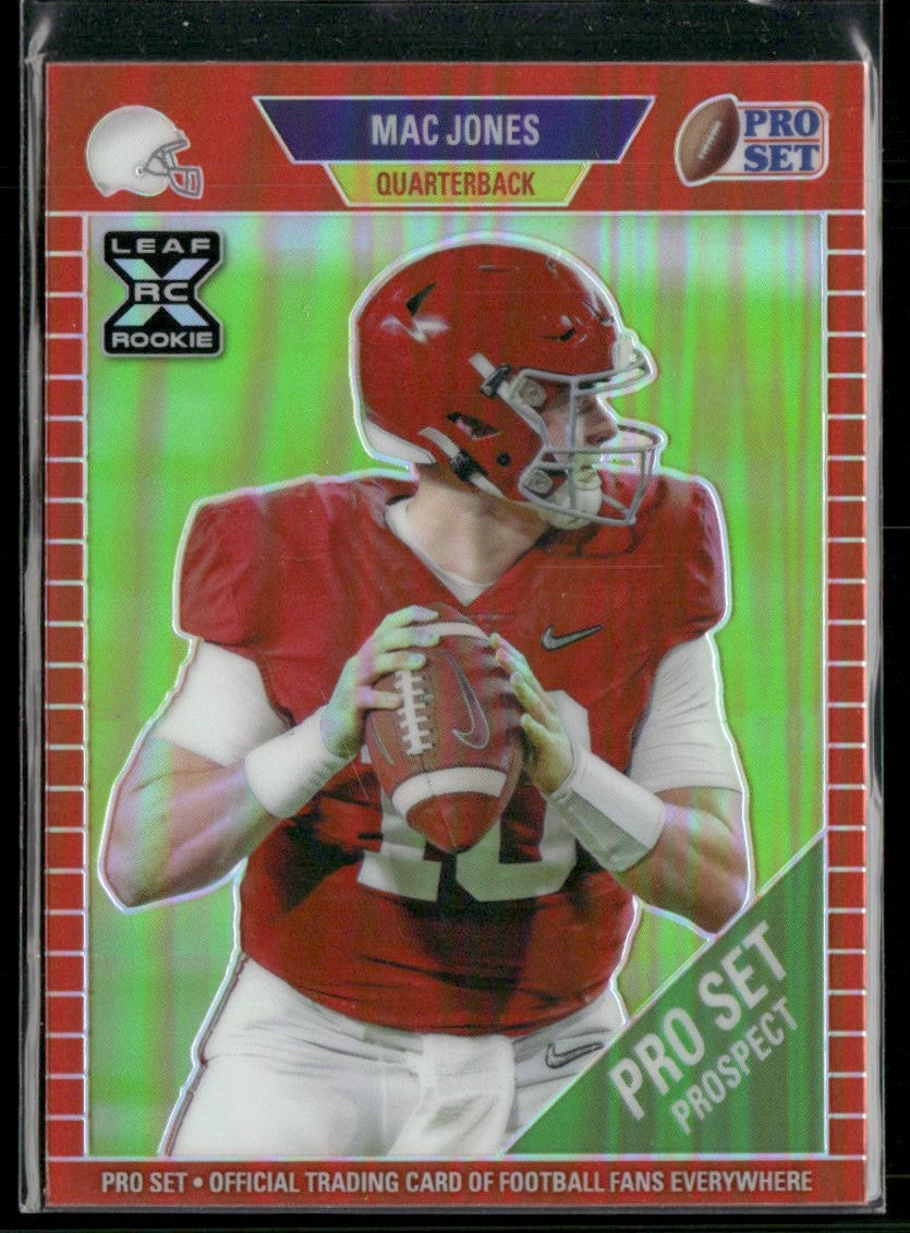Mac Jones 2021 Pro Set Metal XRC Red Rainbow RC /75 #59 Alabama Crimson Tide