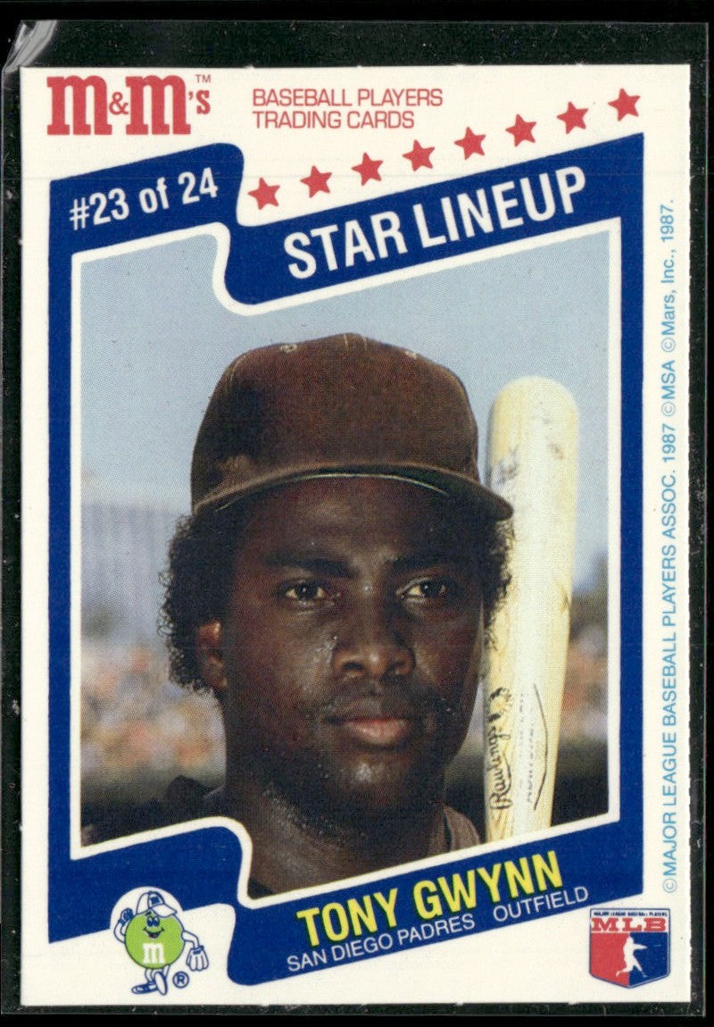 Tony Gwynn 1987 M&Ms Star Lineup #23 San Diego Padres