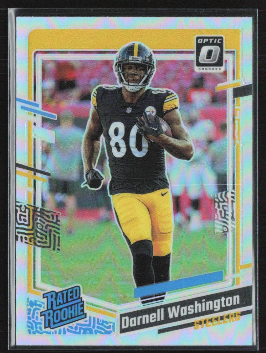Darnell Washington 2023 Donruss Optic Silver Holo Prizm RC #286