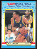 Alex English 1988 Fleer Stickers #4 Denver Nuggets