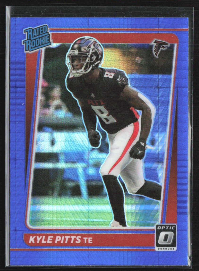 Kyle Pitts 2021 Donruss Optic Blue Hyper RC #211 Atlanta Falcons