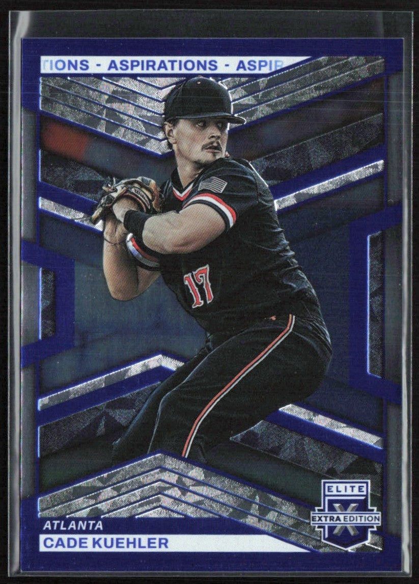 Cade Kuehler 2023 Elite Extra Edition Blue Aspirations /349 #38 Atlanta Braves