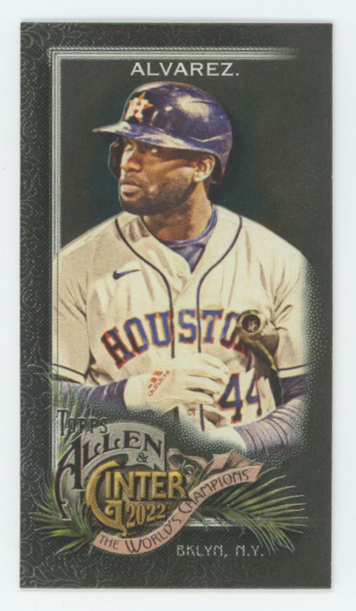 Yordan Alvarez 2022 Topps Allen & Ginter Mini Black #120 Houston Astros