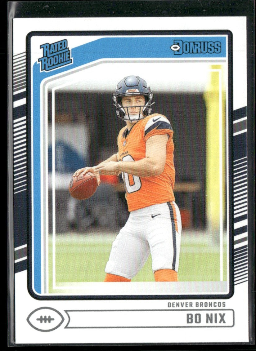 Bo Nix 2024 Donruss Rated Rookies RC #369 Denver Broncos