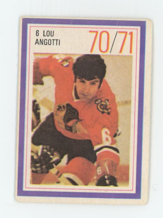 Lou Angotti 1970 Esso Power Players #6 Chicago Blackhawks