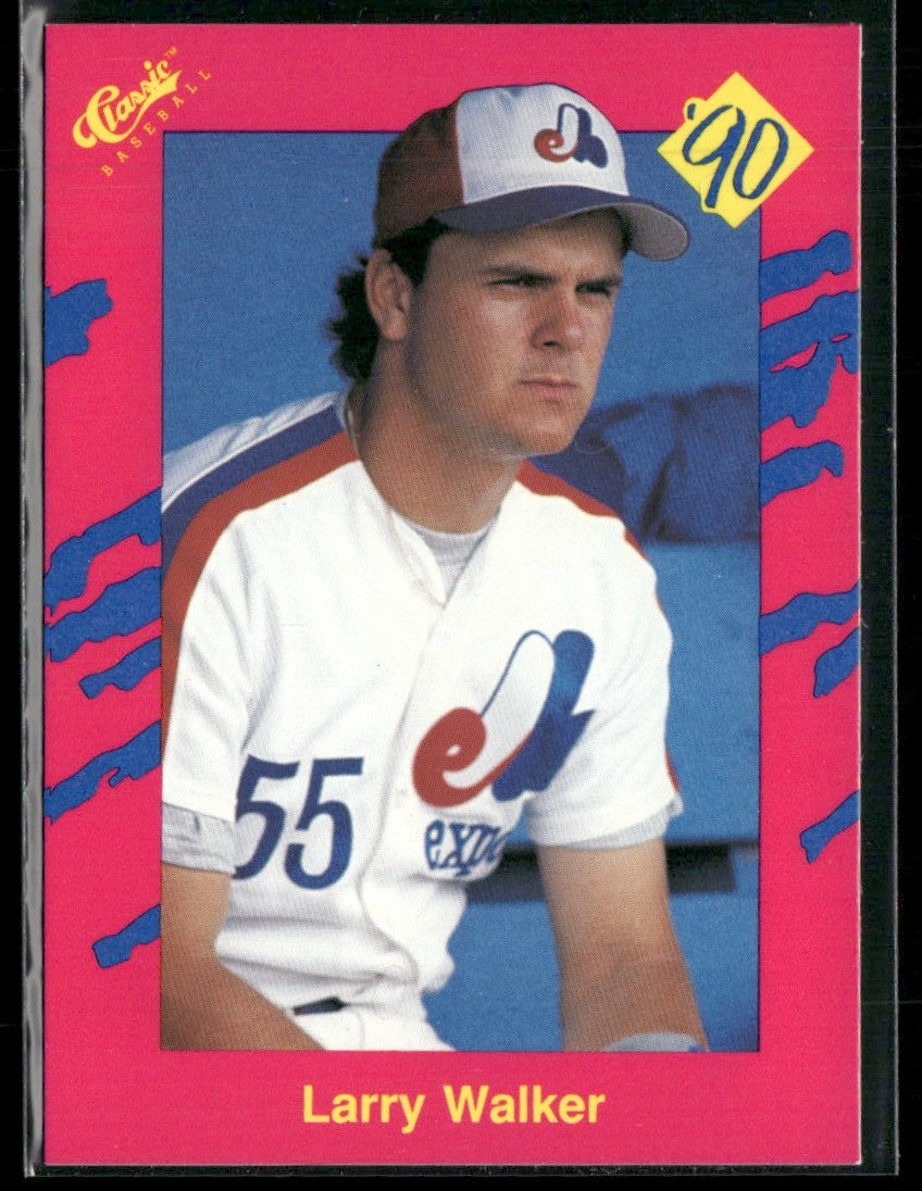 Larry Walker 1990 Classic Update Pink Travel Edition RC #T16 Montreal Expos