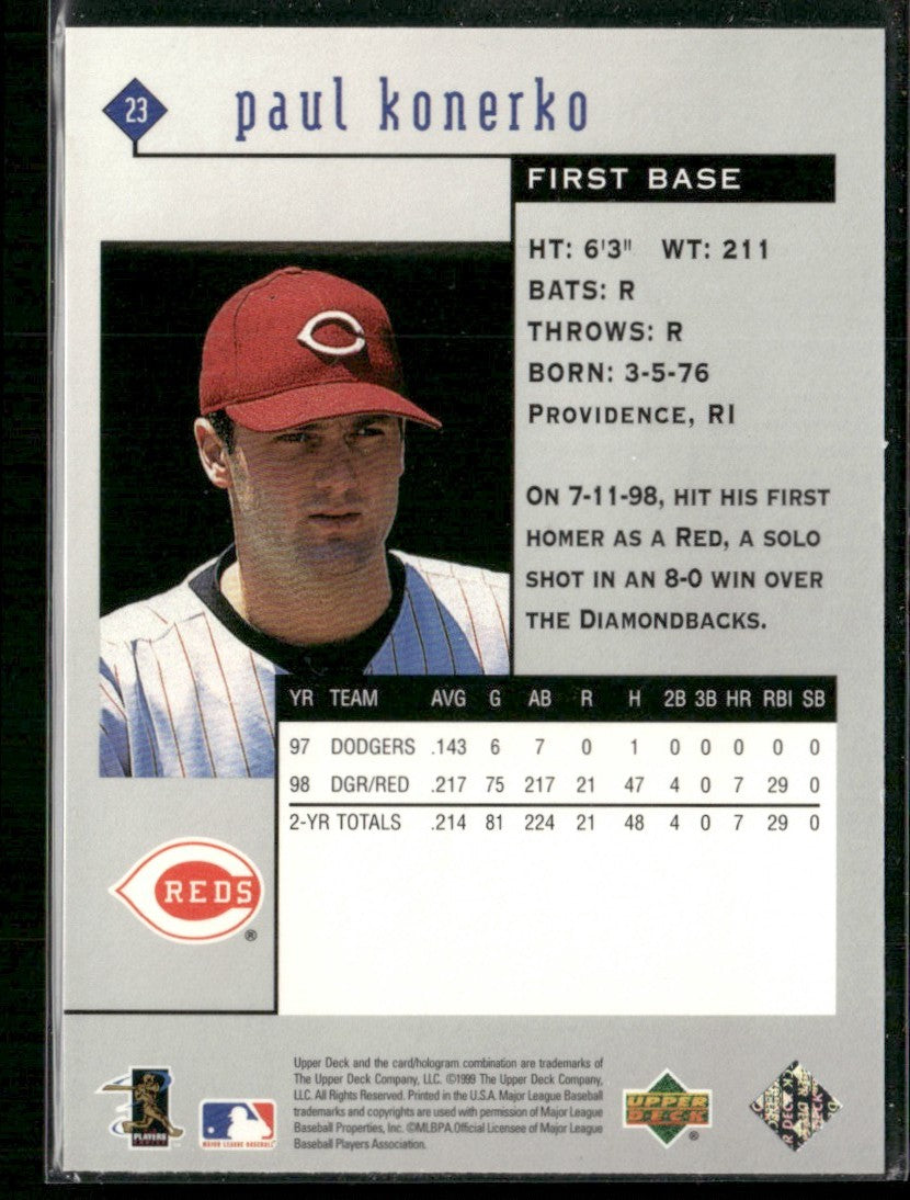 Paul Konerko 1999 Upper Deck Black Diamond #23 Cincinnati Reds