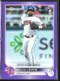 Royce Lewis 2022 Topps Chrome Purple Refractor RC #USC79 Minnesota Twins