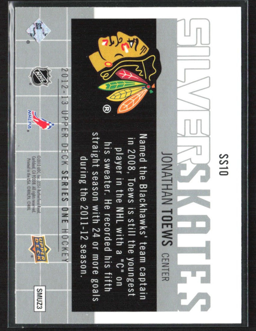 Jonathan Toews 2012 Upper Deck Silver Skates #SS10 Chicago Blackhawks
