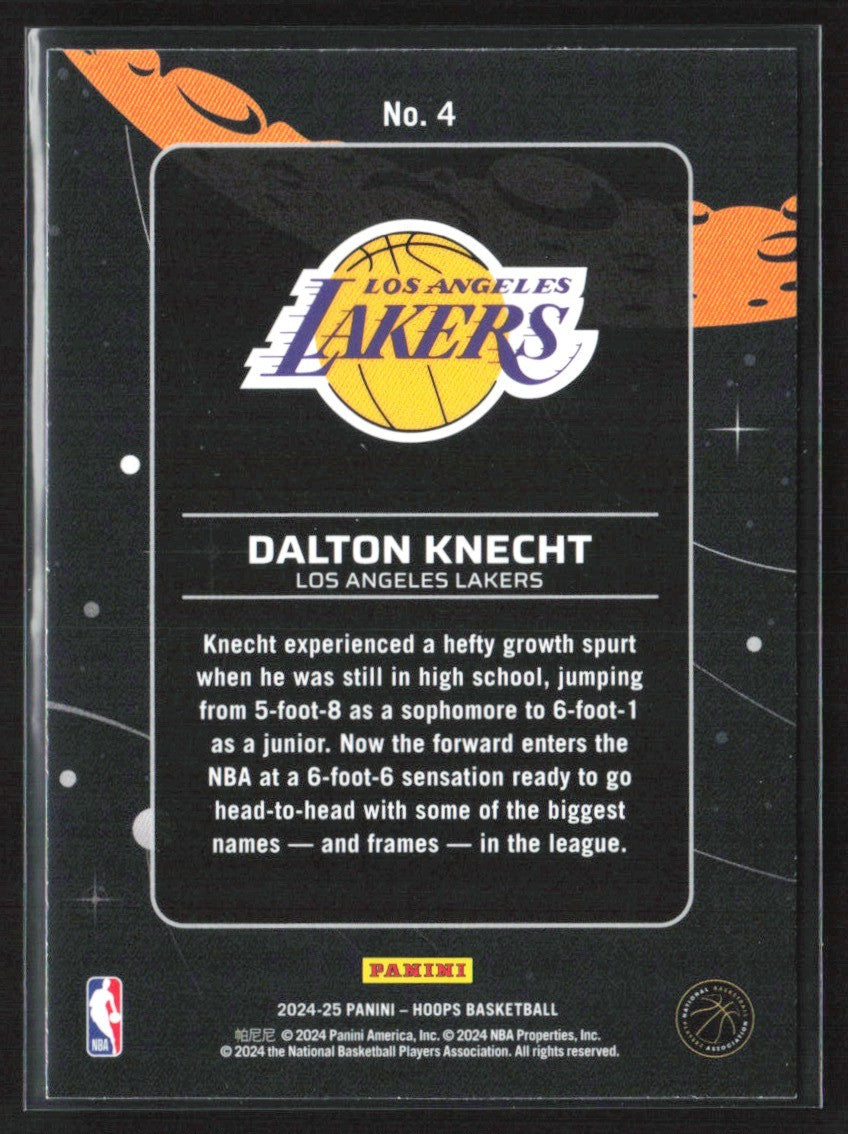 Dalton Knecht 2024 Hoops Anti-Gravity RC #4 Los Angeles Lakers