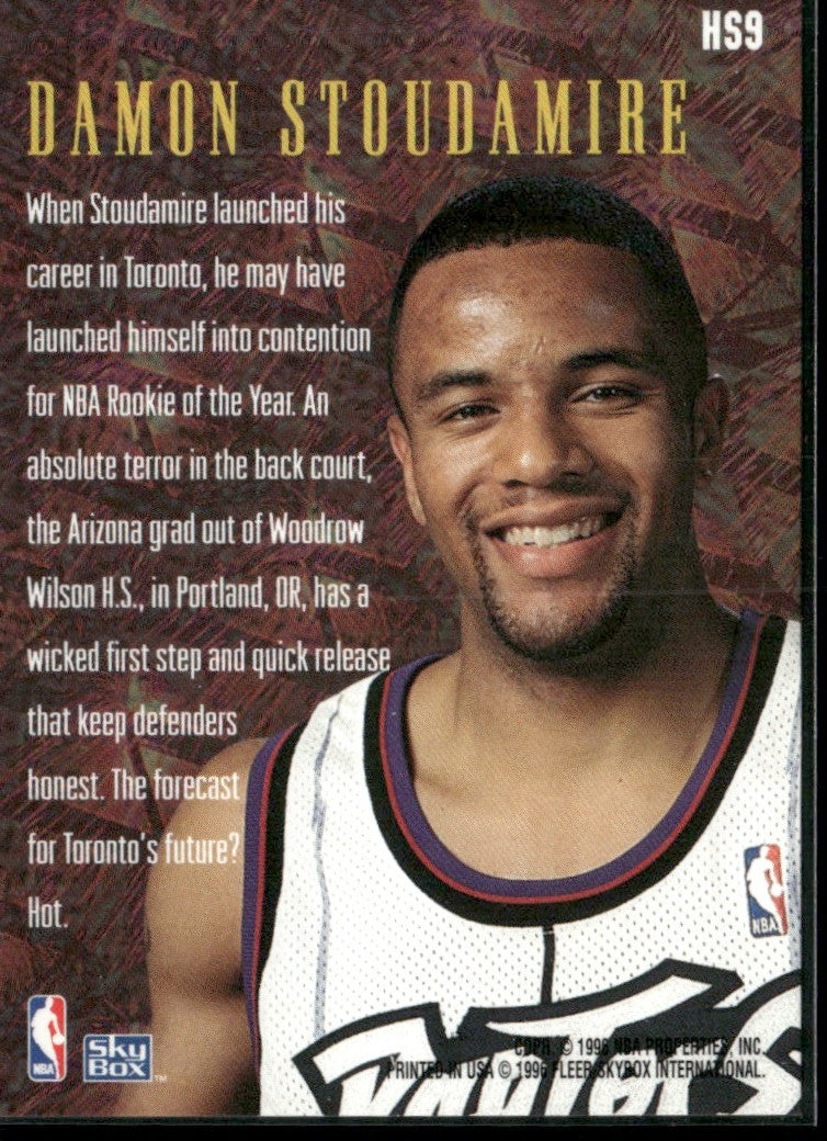 Damon Stoudamire 1998 Skybox Hot Sparks #HS9 Toronto Raptors