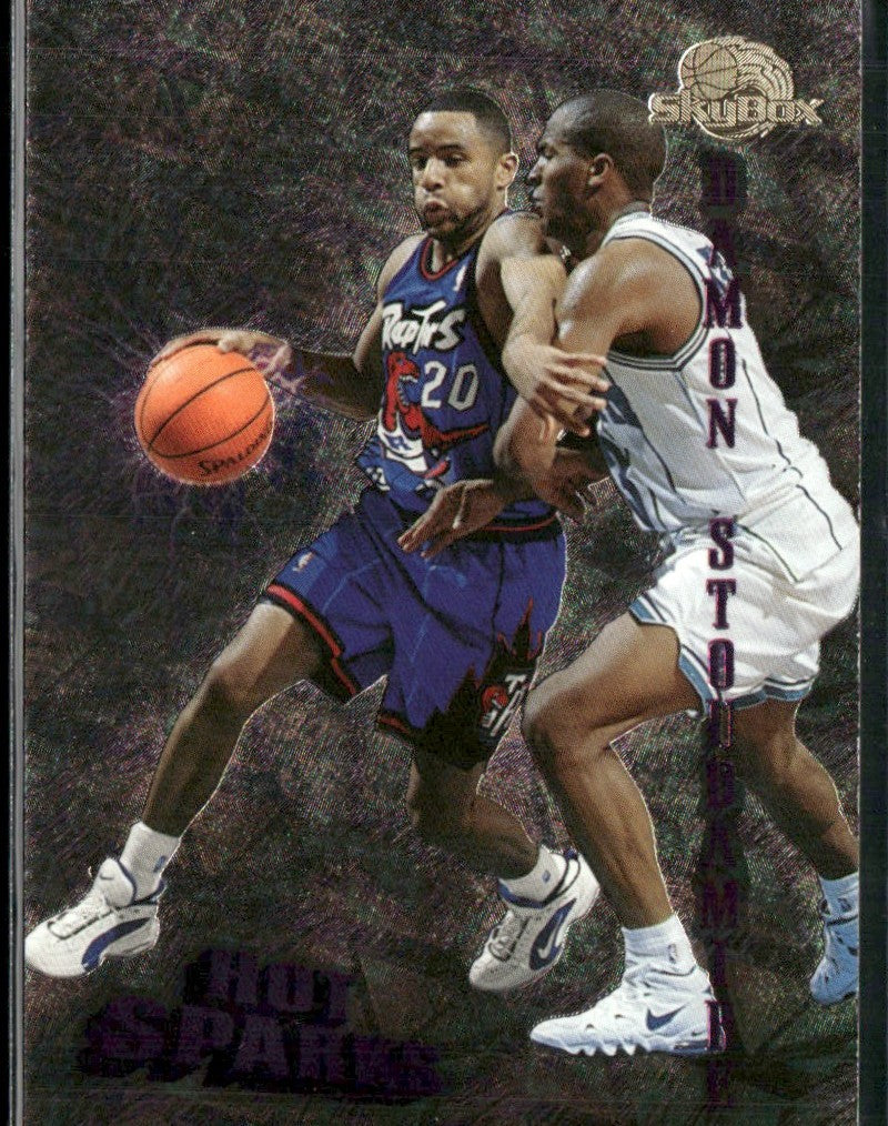 Damon Stoudamire 1998 Skybox Hot Sparks #HS9 Toronto Raptors