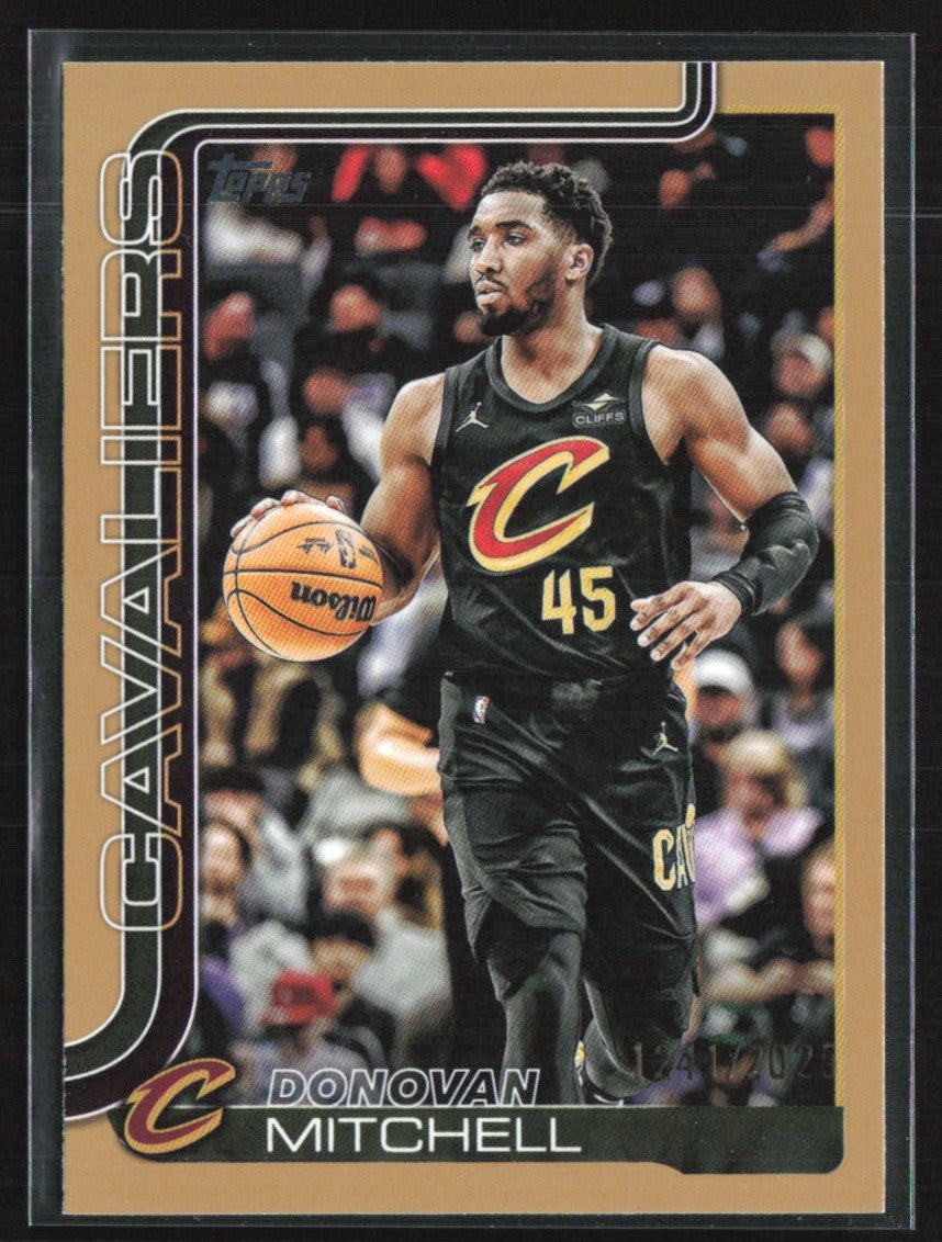 Donovan Mitchell 2025 Topps Gold /2025 #80 Cleveland Cavaliers