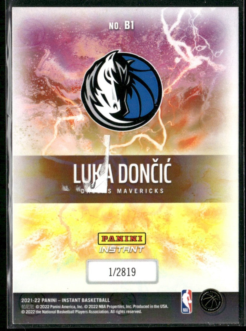 Luka Doncic 2021 Panini Instant Breakaway #B1 Dallas Mavericks