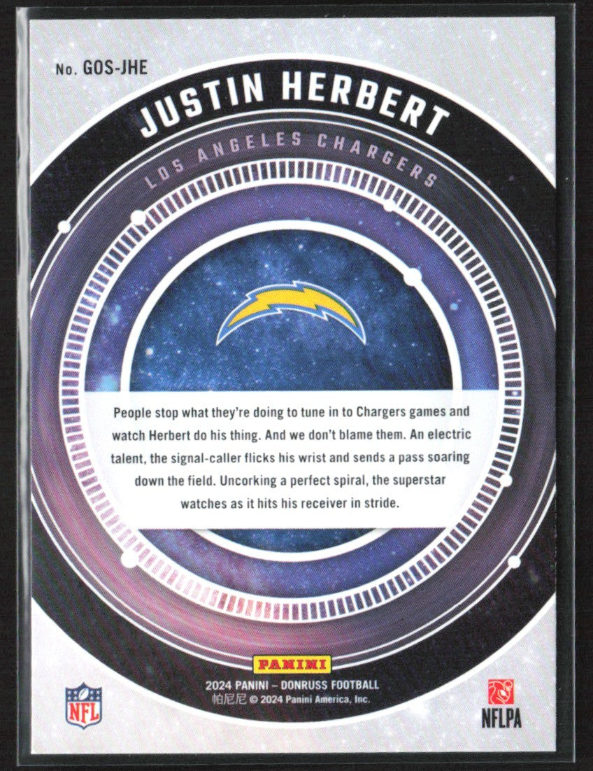 Justin Herbert 2024 Donruss Galaxy of Stars #GOS-JHE Los Angeles Chargers