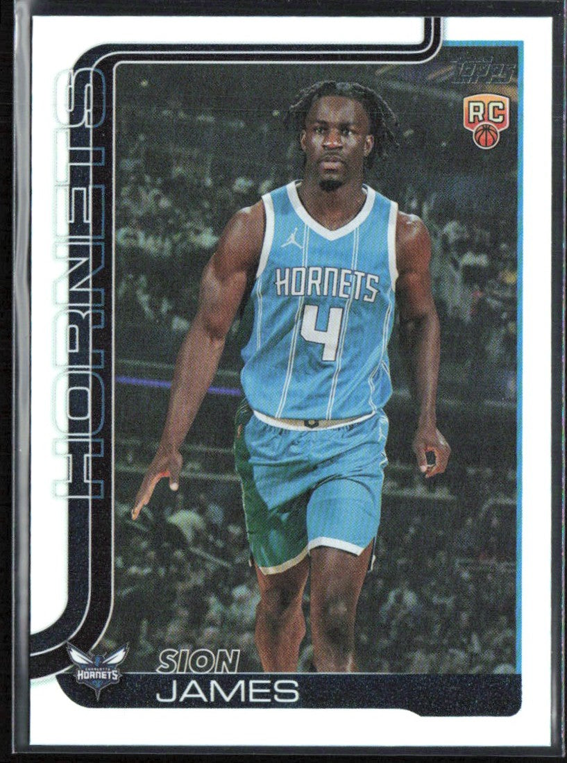 Sion James 2025 Topps RC #233 Charlotte Hornets