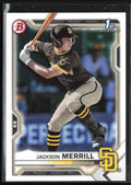 Jackson Merrill 2021 Bowman Draft #BD-119 San Diego Padres