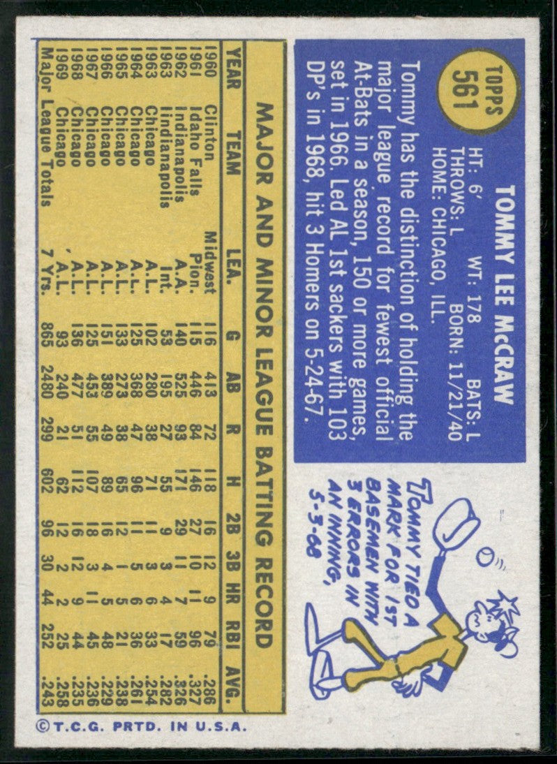 Tom McCraw 1970 Topps #561 Chicago White Sox
