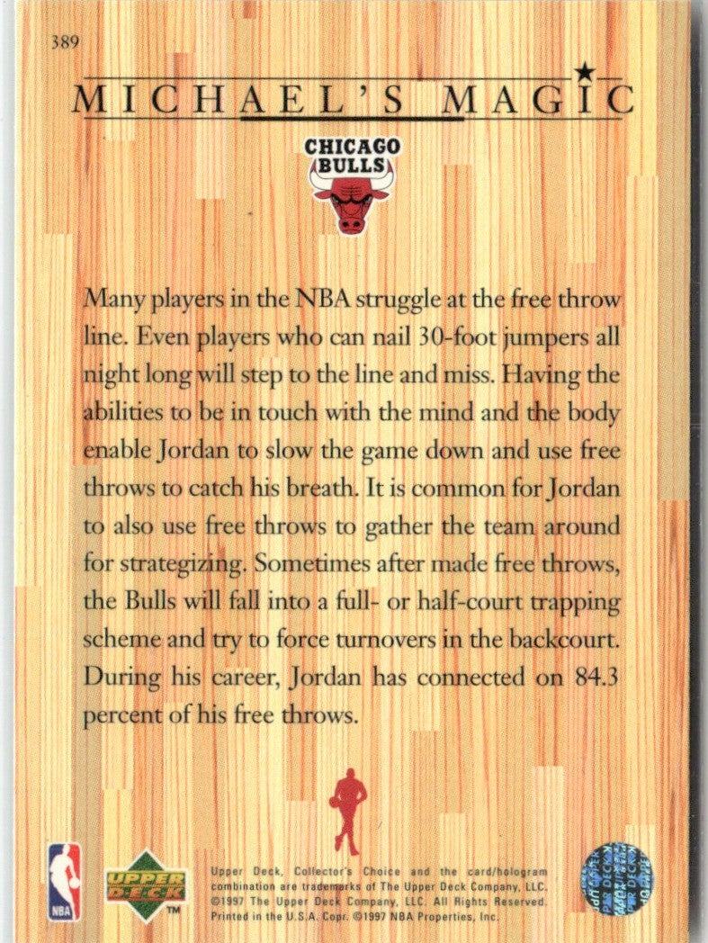 Michael Jordan 1997 Collector's Choice #389 Chicago Bulls
