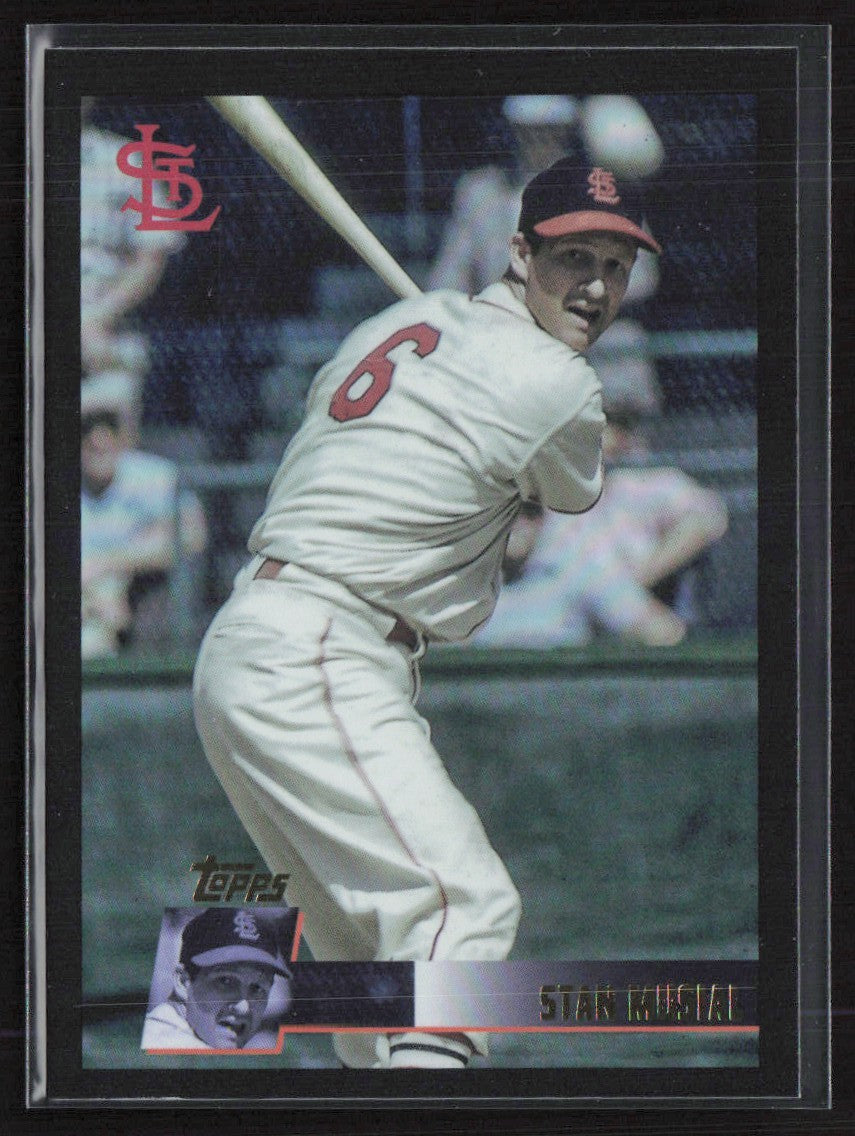 Stan Musial 2025 Topps Archives 1996 Black Foilboard #122 St. Louis Cardinals