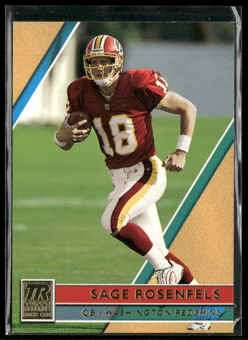 Sage Rosenfels 2001 Topps Reserve RC /999 #119 Washington Redskins