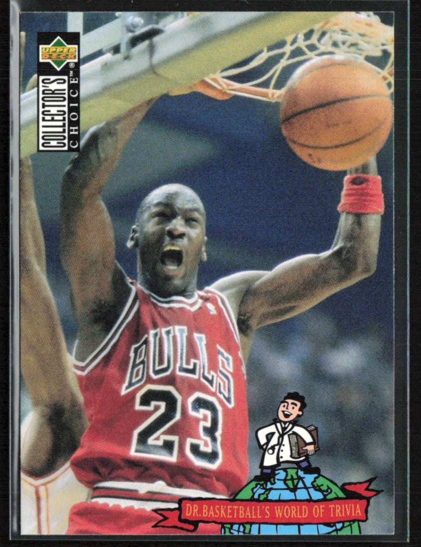 Michael Jordan 1994 Collector's Choice Dr. Basketball's World of Trivia #402