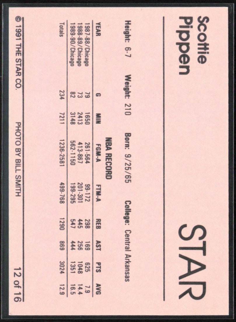 Scottie Pippen 1991 Star Equal The Silver Season #12 Chicago Bulls