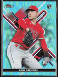 Reid Detmers 2022 Topps Finest Aqua Refractor /199 #26 Los Angeles Angels