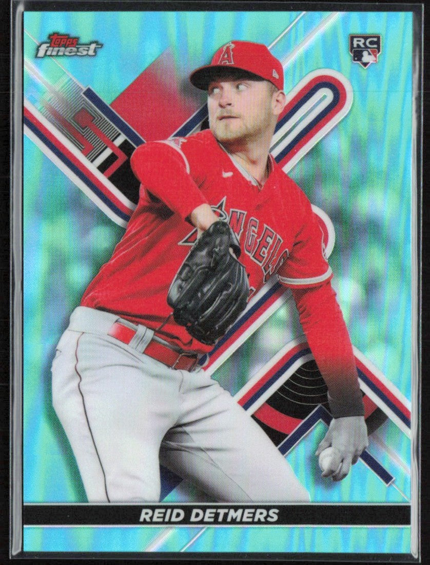 Reid Detmers 2022 Topps Finest Aqua Refractor /199 #26 Los Angeles Angels