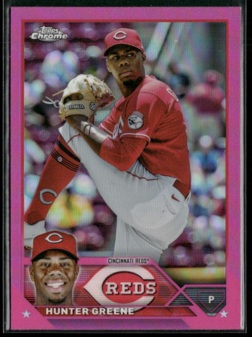 Hunter Greene 2023 Topps Chrome Pink Refractor #40 Cincinnati Reds