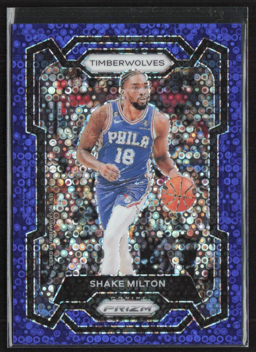 Shake Milton 2023 Panini Prizm Fast Break Blue /150 #215 Minnesota Timberwolves