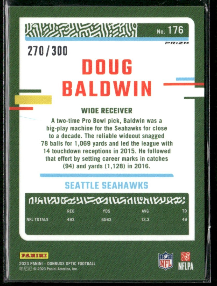 Doug Baldwin 2023 Donruss Optic Wave Prizm /300 #176 Seattle Seahawks