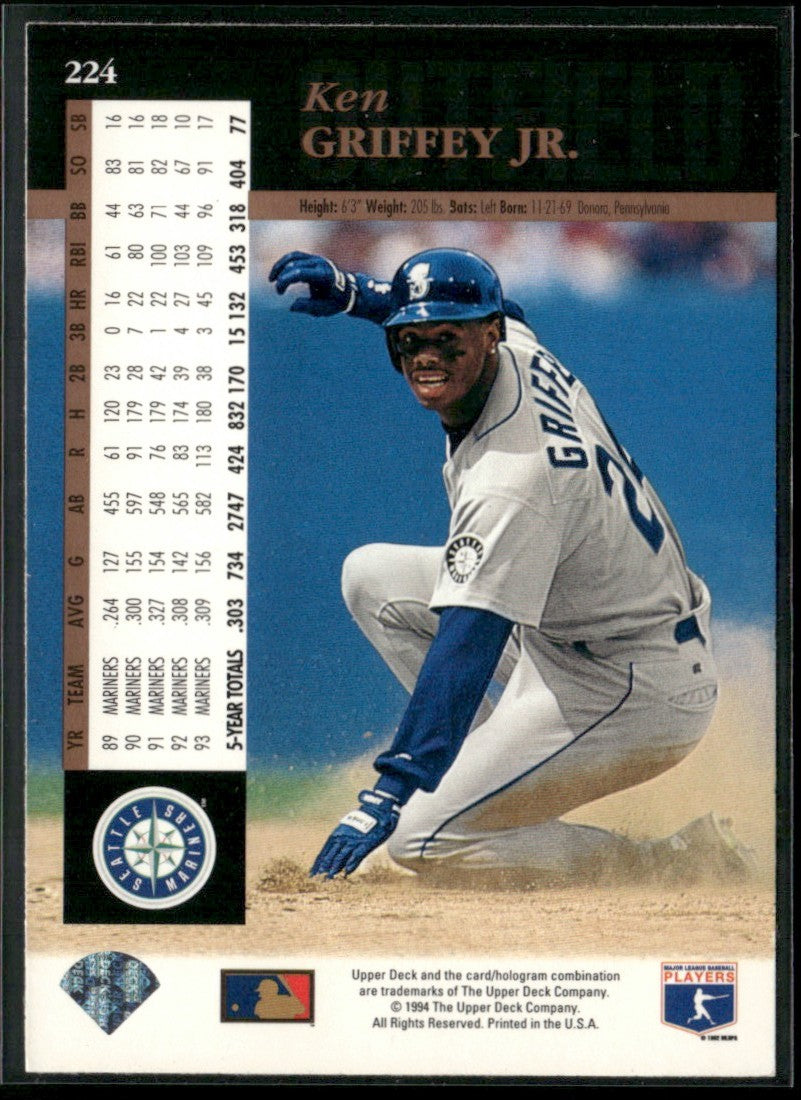 Ken Griffey Jr. 1994 Upper Deck #224 Seattle Mariners