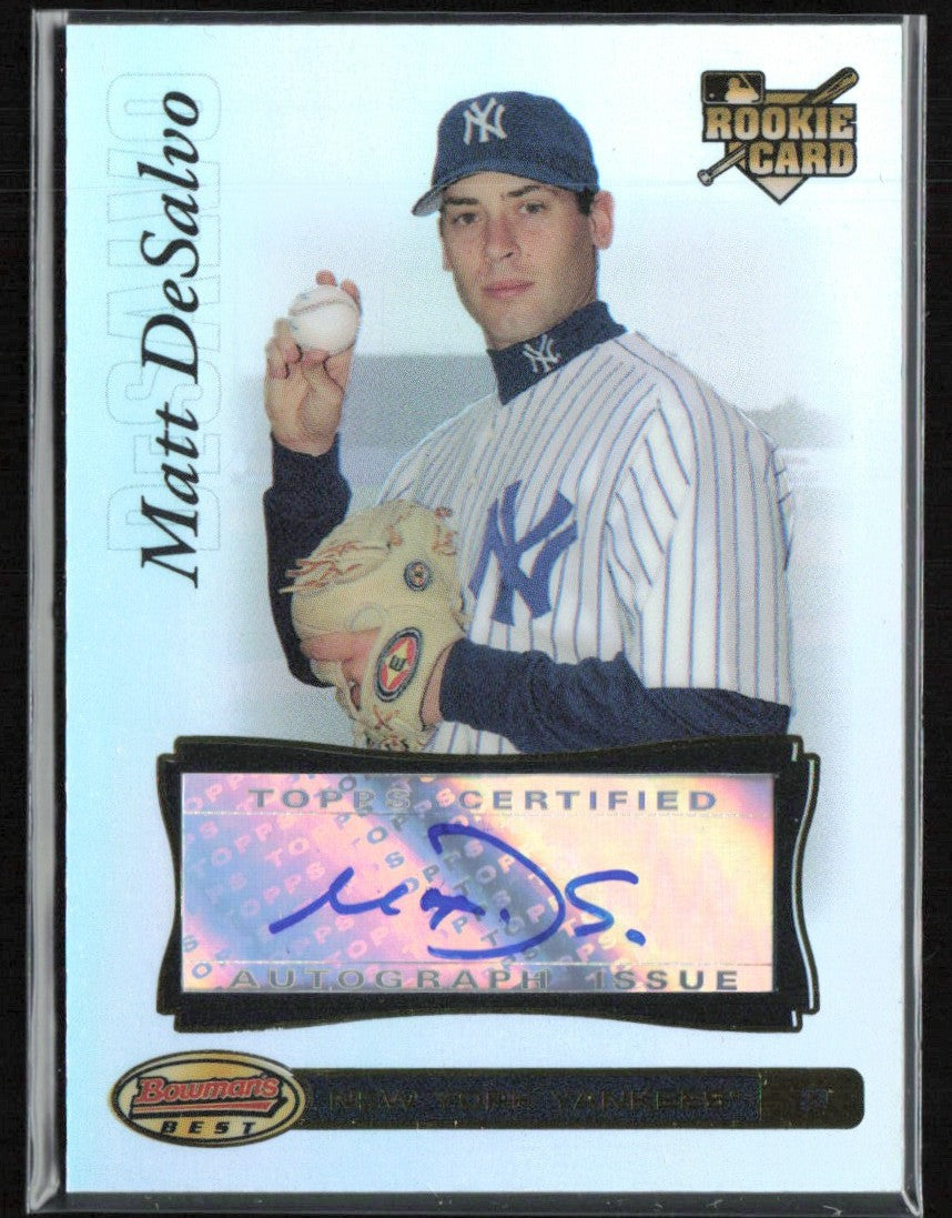 Matt DeSalvo 2007 Bowman's Best RC AUTO #95 New York Yankees