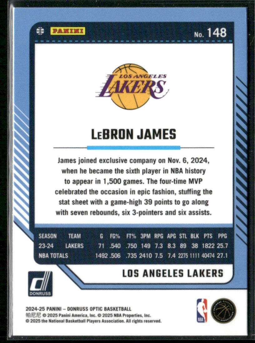 LeBron James 2024 Donruss Optic #148 Los Angeles Lakers
