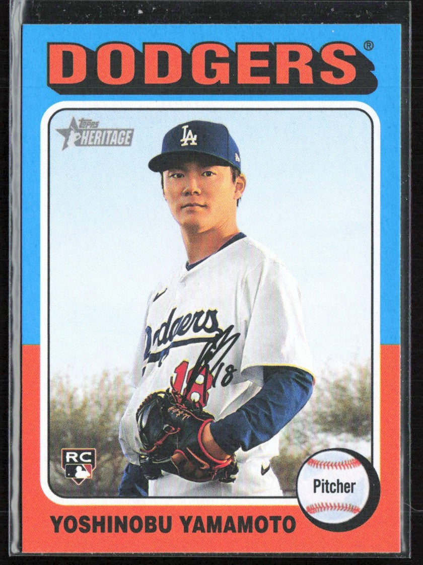 Yoshinobu Yamamoto 2024 Topps Heritage RC #553 Los Angeles Dodgers
