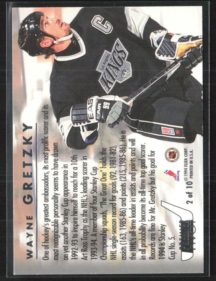 Wayne Gretzky 1993 Fleer Ultra Premier Pivot #2 Los Angeles Kings