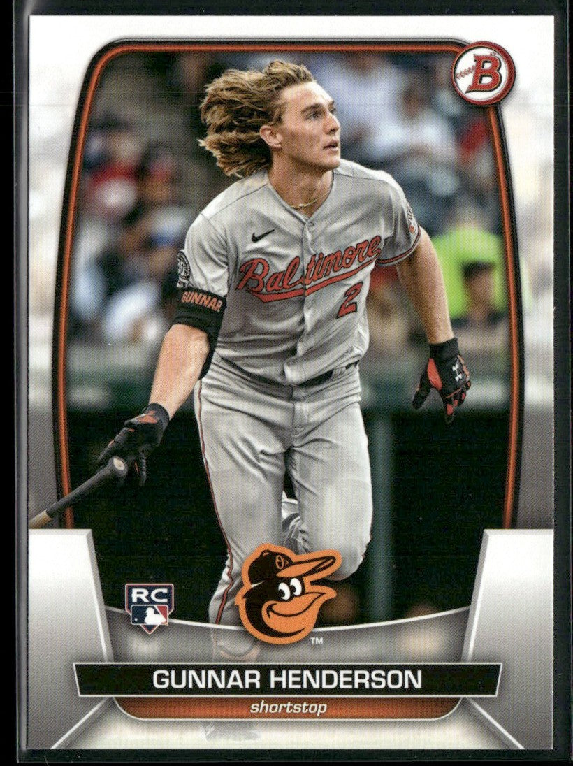Gunnar Henderson 2023 Bowman RC #65 Baltimore Orioles