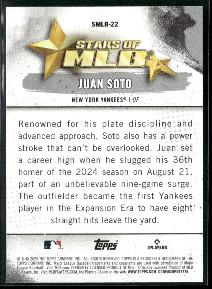 Juan Soto 2025 Topps Stars of MLB #SMLB-22 New York Yankees